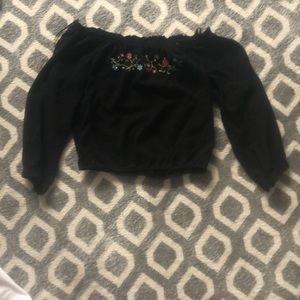 off the shoulder half sleeve top